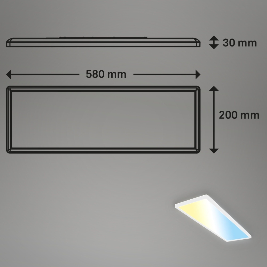 Briloner 7403-016 - LED reguliuojamas lubų šviestuvas SLIM LED/23W/230V 2700-6500K + nuotolinis valdymas