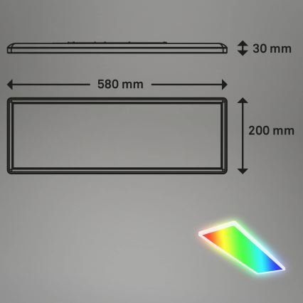 Briloner 7404-016 - LED RGBW reguliuojamas paviršinis LED panelis/22W/230V 4000K + nuotolinis valdymas
