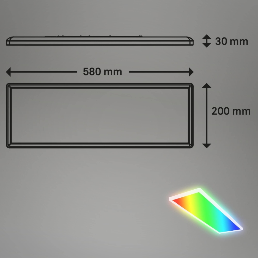 Briloner 7404-016 - LED RGBW reguliuojamas paviršinis LED panelis/22W/230V 4000K + nuotolinis valdymas