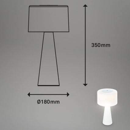 Briloner 7420016 - LED pritemdoma įkraunama jutiklinė lauko stalinė lempa LED/4W/5V IP44 3000K balta