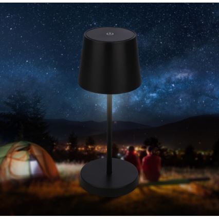 Briloner 7423015 - LED Pritemdomas įkraunamas lauko Stalinis šviestuvas LED/2,6W/5V IP44 2000 mAh juoda