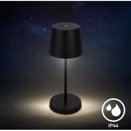 Briloner 7423015 - LED Pritemdomas įkraunamas lauko Stalinis šviestuvas LED/2,6W/5V IP44 2000 mAh juoda