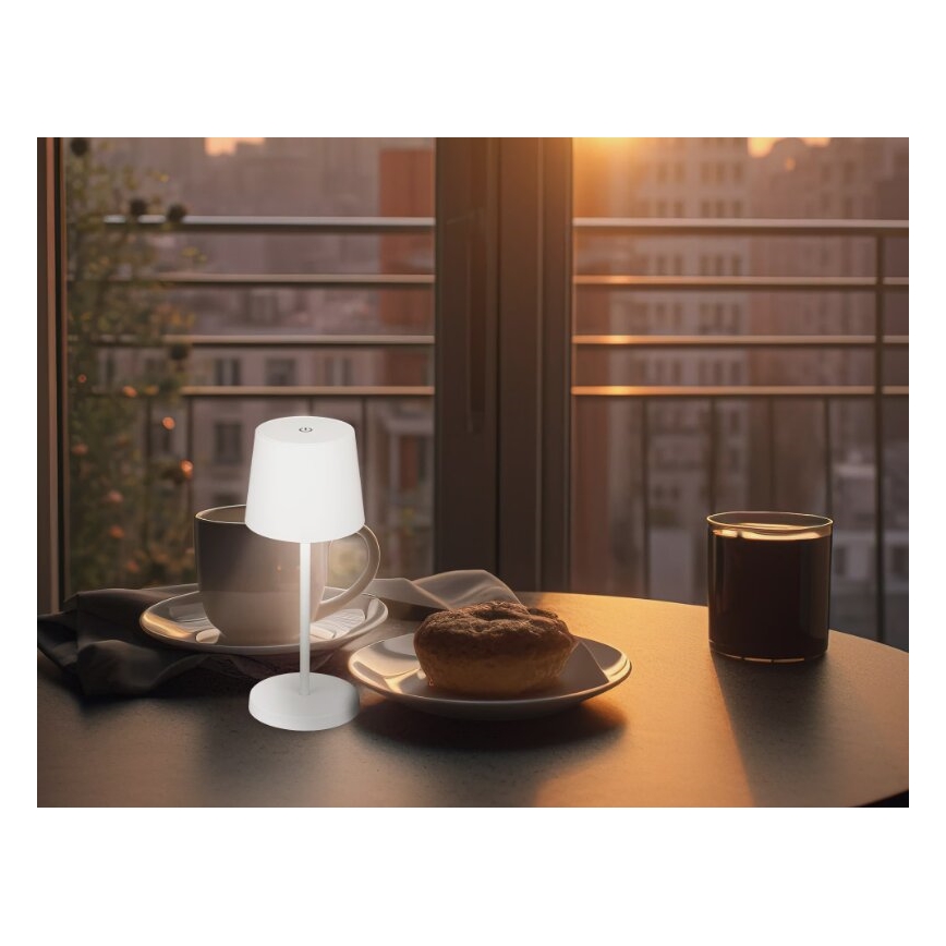 Briloner 7423016 - LED reguliuojama įkraunama lauko stalinė lempa LED/2,6W/5V 2000mAh IP44 balta