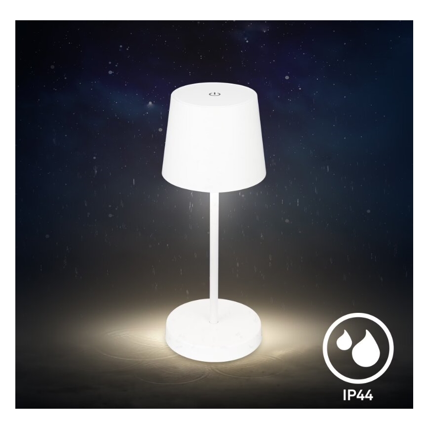 Briloner 7423016 - LED reguliuojama įkraunama lauko stalinė lempa LED/2,6W/5V 2000mAh IP44 balta