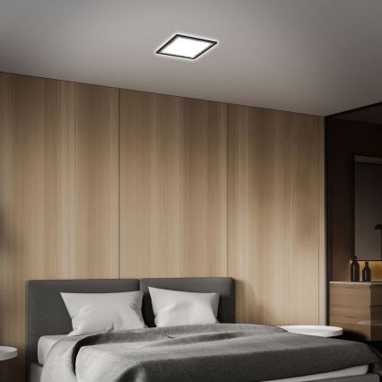 Briloner 7457-414 - LED lubinis šviestuvas SLIM LED/18W/230V 4000K 29x29 cm juodas