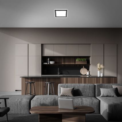 Briloner 7457-414 - LED lubinis šviestuvas SLIM LED/18W/230V 4000K 29x29 cm juodas