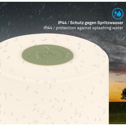 Briloner 7461019 - LED Pritemdomas įkraunamas lauko Stalinis šviestuvas LED/2W/5V IP44 1200 mAh žalia