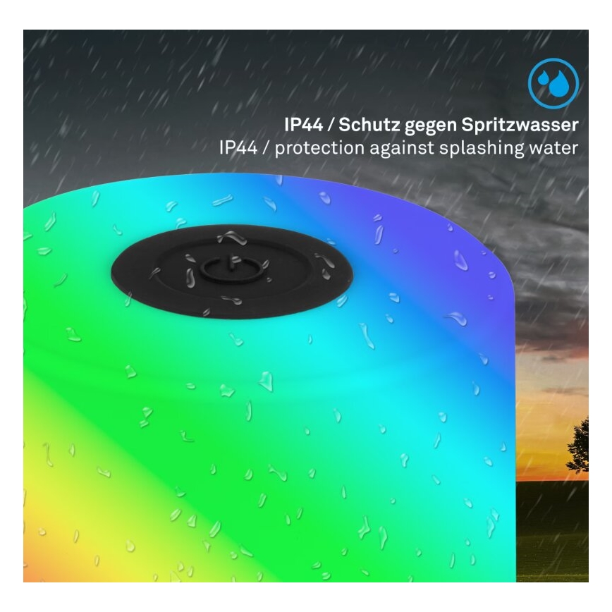 Briloner 7462015 - LED RGB Įkraunamas lauko Stalinis šviestuvas LED/1,5W/5V IP44 juoda