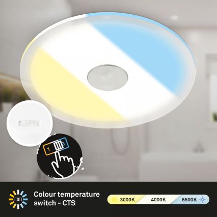 Briloner 7481019 - LED vonios kambario įleidžiamas lubų šviestuvas LED/12W/230V 3000/4000/6500K IP44 balta