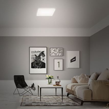 Briloner 7491-016 - Išmanusis LED RGBW dimeriuojamas lubinis šviestuvas LED/22W/230V 4000K 42x42 cm Wi-Fi Tuya + nuotolinis valdymas