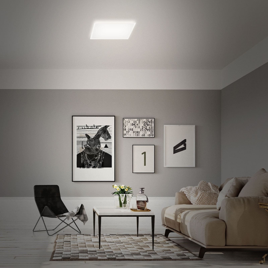 Briloner 7491-016 - Išmanusis LED RGBW dimeriuojamas lubinis šviestuvas LED/22W/230V 4000K 42x42 cm Wi-Fi Tuya + nuotolinis valdymas