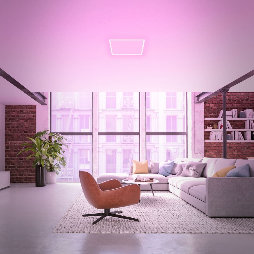 Briloner 7491-016 - Išmanusis LED RGBW dimeriuojamas lubinis šviestuvas LED/22W/230V 4000K 42x42 cm Wi-Fi Tuya + nuotolinis valdymas