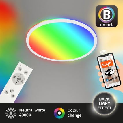 Briloner 7494016 - LED RGBW dimeriuojamas SMART lubinis šviestuvas LED/22W/230V 4000K skersm. 42 cm Wi-Fi Tuya + nuotolinis valdymas