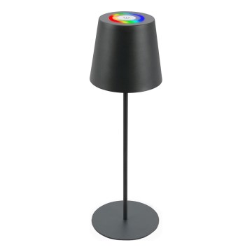 Briloner 7507015 - LED RGB reguliuojama įkraunama lauko stalinė lempa 2in1 LED/2,5W/5V IP44 antracito spalvos