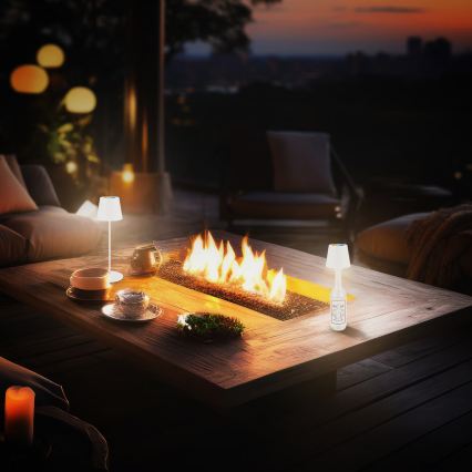 Briloner 7510016 - LED RGBW dimeriuojamas lauko įkraunamas stalinis šviestuvas CALIDA LED/2,5W/5V IP44 1200 mAh balta