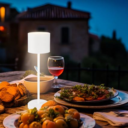 Briloner 7521016 - LED reguliuojama įkraunama lauko stalinė lempa SIGO LED/2,5W/5V IP44 2600 mAh balta