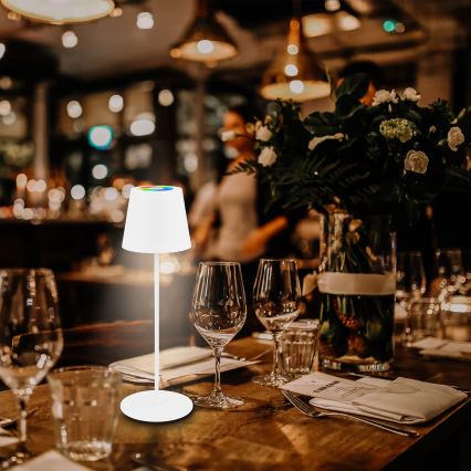 Briloner 7559016 - reguliuojama LED RGB įkraunama lauko stalinė lempa COLORIS LED/3,5W/5V IP44 2000 mAh Wi-Fi Tuya