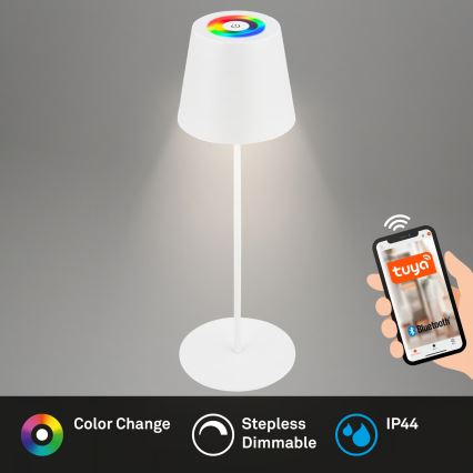 Briloner 7559016 - reguliuojama LED RGB įkraunama lauko stalinė lempa COLORIS LED/3,5W/5V IP44 2000 mAh Wi-Fi Tuya