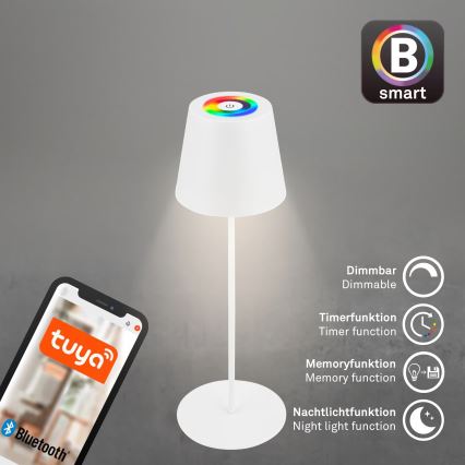 Briloner 7559016 - reguliuojama LED RGB įkraunama lauko stalinė lempa COLORIS LED/3,5W/5V IP44 2000 mAh Wi-Fi Tuya