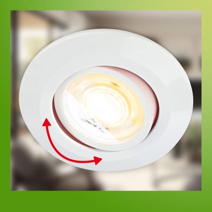 Briloner 7586036 - Rinkinys 3x LED vonios įleidžiamų šviestuvų KLIRA 1xLED/4,9W/230V 2500/3000/4000K IP23 balta