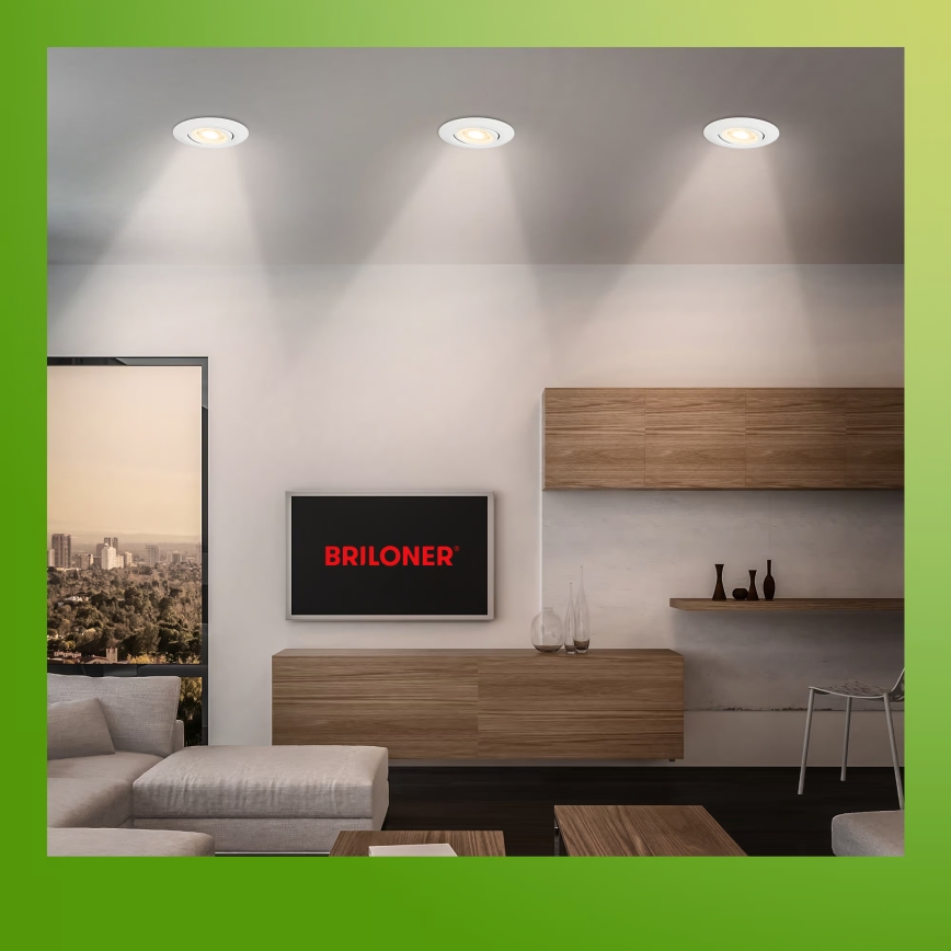 Briloner 7586036 - Komplektas 3 vnt. KLIRA įleidžiamų vonios LED šviestuvų, LED/4,9W/230V, 2500/3000/4000K, IP23, balti