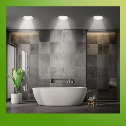 Briloner 7589036 - Rinkinys 3 vnt. dimeriuojamų vonios įleidžiamų šviestuvų KLIRA LED/4,9W/230V 2500/3000/4000K IP44, baltos spalvos