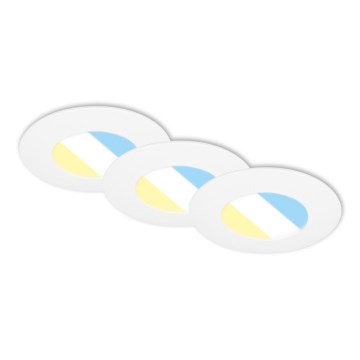 Briloner 7598036 - KOMPLEKTAS 3x LED įleidžiamas lubinis vonios šviestuvas LED/4,9W/230V IP44 2700/4000/6500K balta