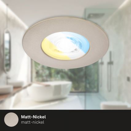 Briloner 7605032 - 3xLED rinkinys: vonios įleidžiamasis lubų šviestuvas 3xLED/4,9W/230V 2700/4000/6500K IP44, matinis chromas