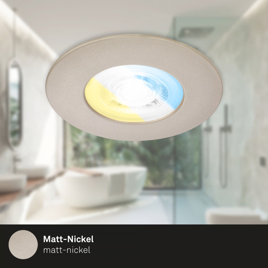 Briloner 7605032 - 3xLED rinkinys: vonios įleidžiamasis lubų šviestuvas 3xLED/4,9W/230V 2700/4000/6500K IP44, matinis chromas