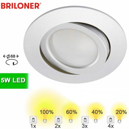 Briloner 8309-019 - LED Reguliuojamas vonios įleidžiamas šviestuvas LED/5W/230V IP23