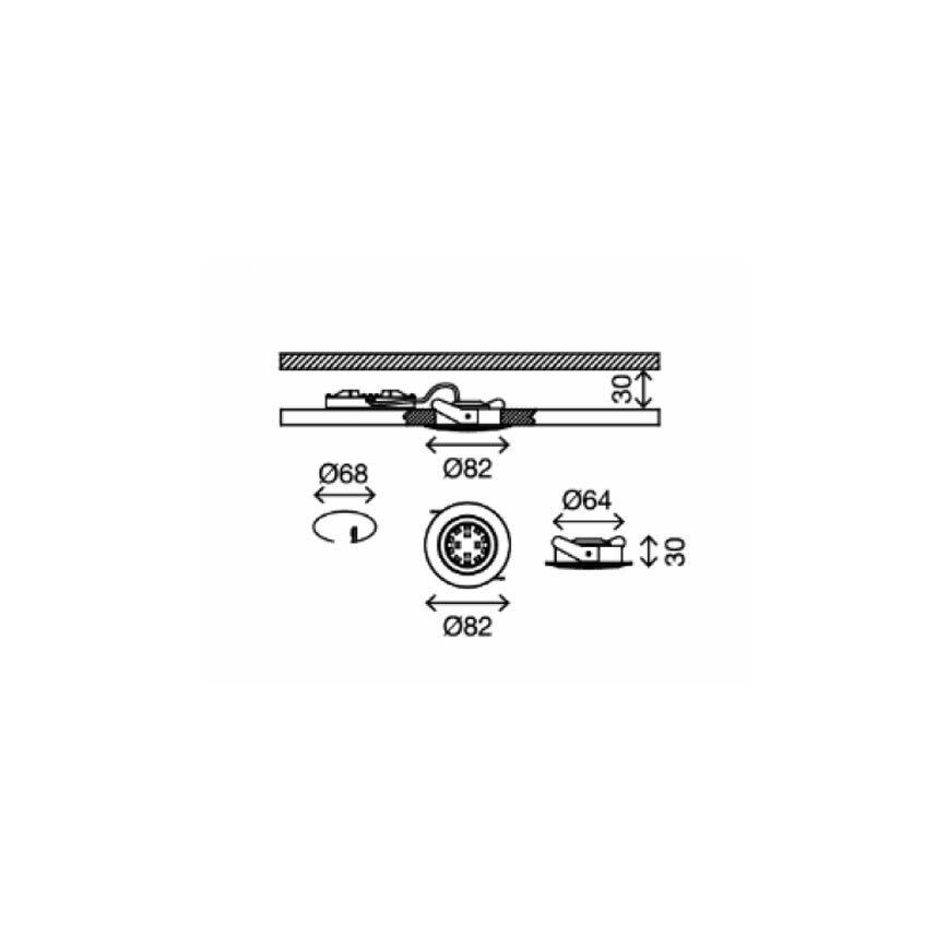 Briloner 8309-019 - LED Reguliuojamas vonios įleidžiamas šviestuvas LED/5W/230V IP23