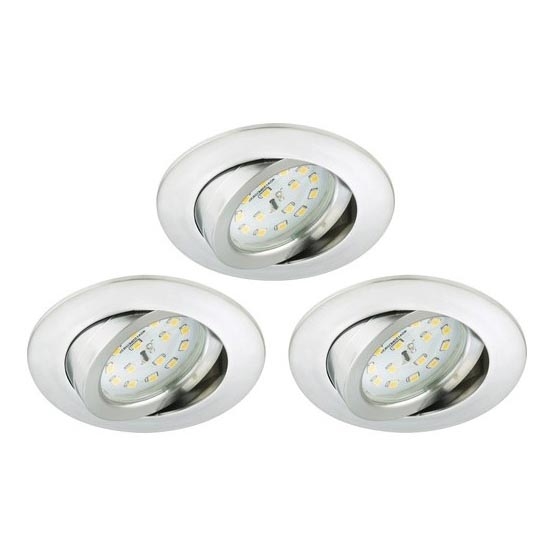 Briloner 8312-039 - KOMPLEKTAS 3x LED įleidžiamas lubinis vonios šviestuvas LED/5W/230V IP23