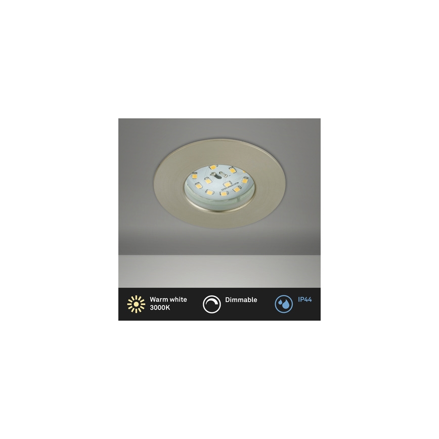 Briloner 8316-012 - LED reguliuojamas vonios įmontuojamas šviestuvas LED/5,5W/230V IP44 matinis chromas