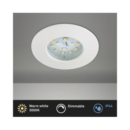 Briloner 8316-016 - LED dimeriuojamas vonios kambario įleidžiamas šviestuvas LED/5,5W/230V IP44 baltas