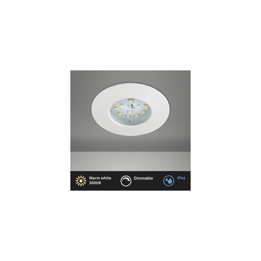 Briloner 8316-016 - LED dimeriuojamas vonios kambario įleidžiamas šviestuvas LED/5,5W/230V IP44 baltas