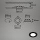 Briloner - KOMPLEKTAS 3x LED įleidžiamas lubinis vonios šviestuvas LED/3W/230V IP23