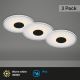Briloner - KOMPLEKTAS 3x LED įleidžiamas lubinis vonios šviestuvas LED/6W/230V IP44 juoda