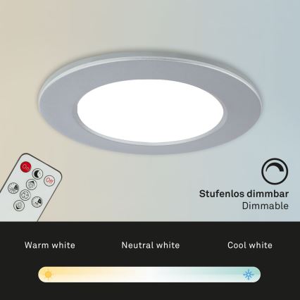 Briloner - KOMPLEKTAS 3x LED Reguliuojamas vonios įleidžiamas šviestuvas LED/4,8W/230V 3000-6500K IP44 + nuotolinio valdymo pultas