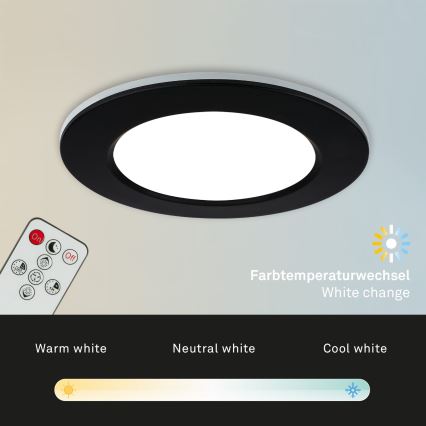 Briloner - KOMPLEKTAS 3x LED Reguliuojamas vonios įleidžiamas šviestuvas LED/4,8W/230V 3000-6500K IP44 + nuotolinio valdymo pultas