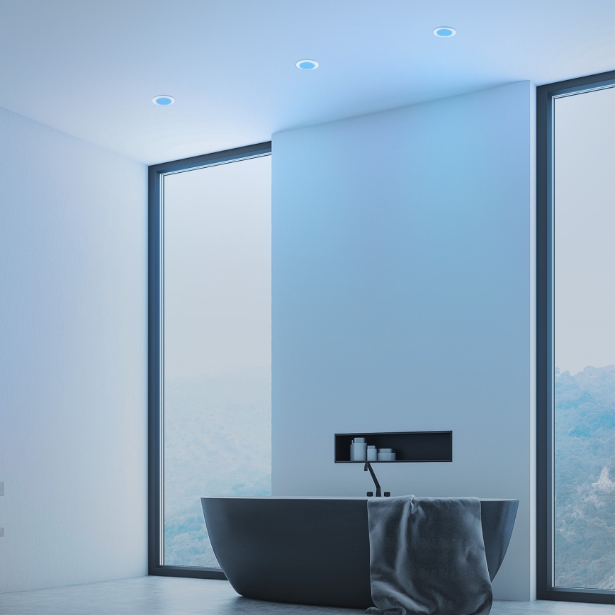 Briloner - KOMPLEKTAS 3x RGBW LED Reguliuojamas vonios įleidžiamas šviestuvas LED/4,8W/230V 3000-6500K IP65 + nuotolinio valdymo pultas