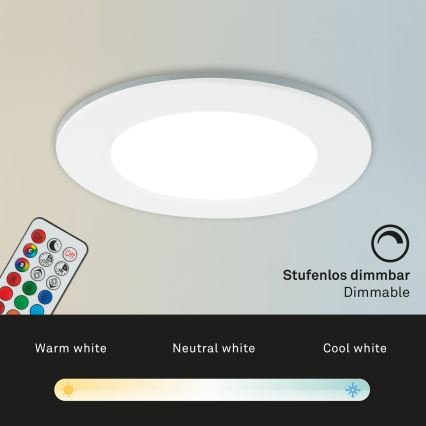 Briloner - KOMPLEKTAS 3x RGBW LED Reguliuojamas vonios įleidžiamas šviestuvas LED/4,8W/230V 3000-6500K IP65 + nuotolinio valdymo pultas