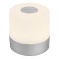 Briloner - LED dimeriuojama įkraunama jutiklinė lauko stalinė lempa LED/2W/5V 2700K IP44 1200 mAh matinis chromas