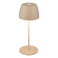 Briloner - LED dimeriuojama įkraunama jutiklinė lauko stalinė lempa MINI LED/2,5W/5V IP44 1800 mAh smėlio spalvos