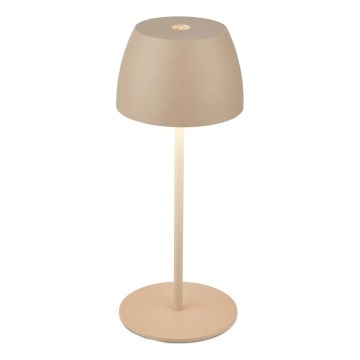 Briloner - LED dimeriuojama įkraunama jutiklinė lauko stalinė lempa MINI LED/2,5W/5V IP44 1800 mAh smėlio spalvos