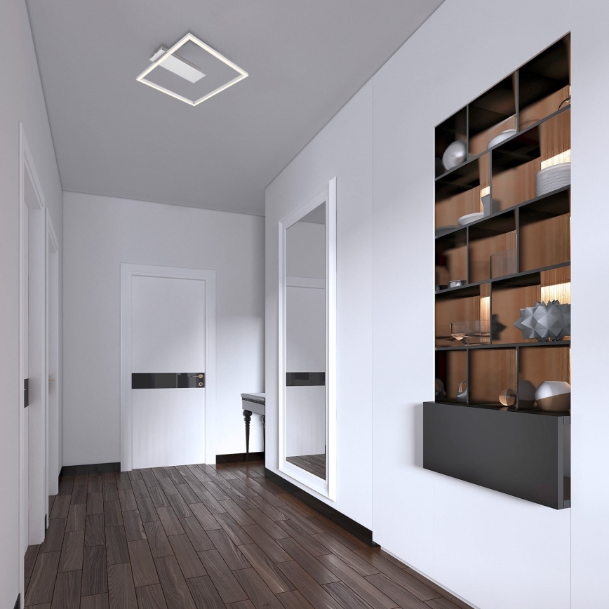Briloner - LED lubinis šviestuvas FRAME LED/14W/230V 3000K 30x32 cm matinis chromas