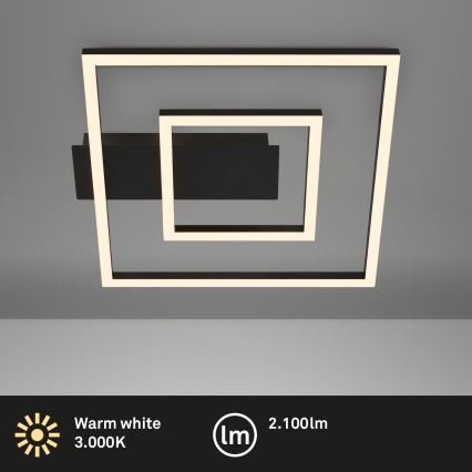 Briloner - LED lubinis šviestuvas FRAME LED/22W/230V 3000K 30x32 cm juodas