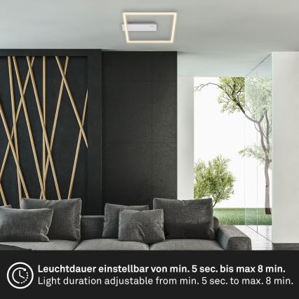 Briloner - LED lubinis šviestuvas su judesio ir sutemų jutikliu FRAME LED/14W/230V 3000K 30x32 cm matinis chromas
