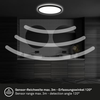 Briloner - LED vonios kambario lubinis šviestuvas su judesio jutikliu MOVE LED/18W/230V IP44 skersmuo 29 cm balta