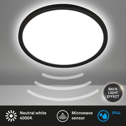 Briloner - LED vonios kambario lubinis šviestuvas su judesio jutikliu MOVE LED/18W/230V IP44 skersmuo 29 cm balta