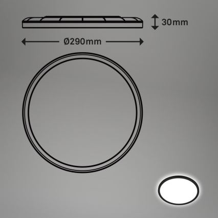 Briloner - LED vonios kambario lubinis šviestuvas su judesio jutikliu MOVE LED/18W/230V IP44 skersmuo 29 cm balta